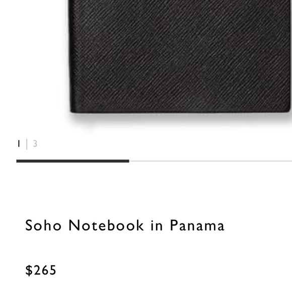 NIB Smythson THE SOHO Notebook in Navy - Leather - Personalized w/ letters “MB” - Picture 3 of 10
